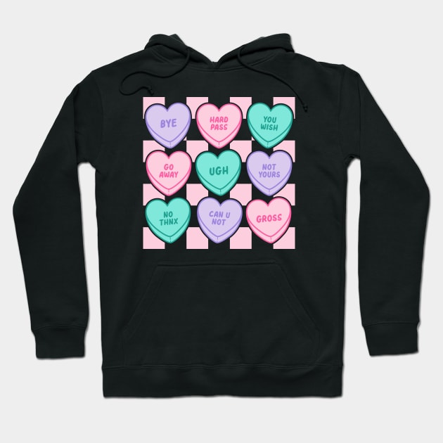 Anti Love Pills Love Sucks Anti Valentines Day No Thnx Can U Not Go Away Hoodie by Pop Cult Store